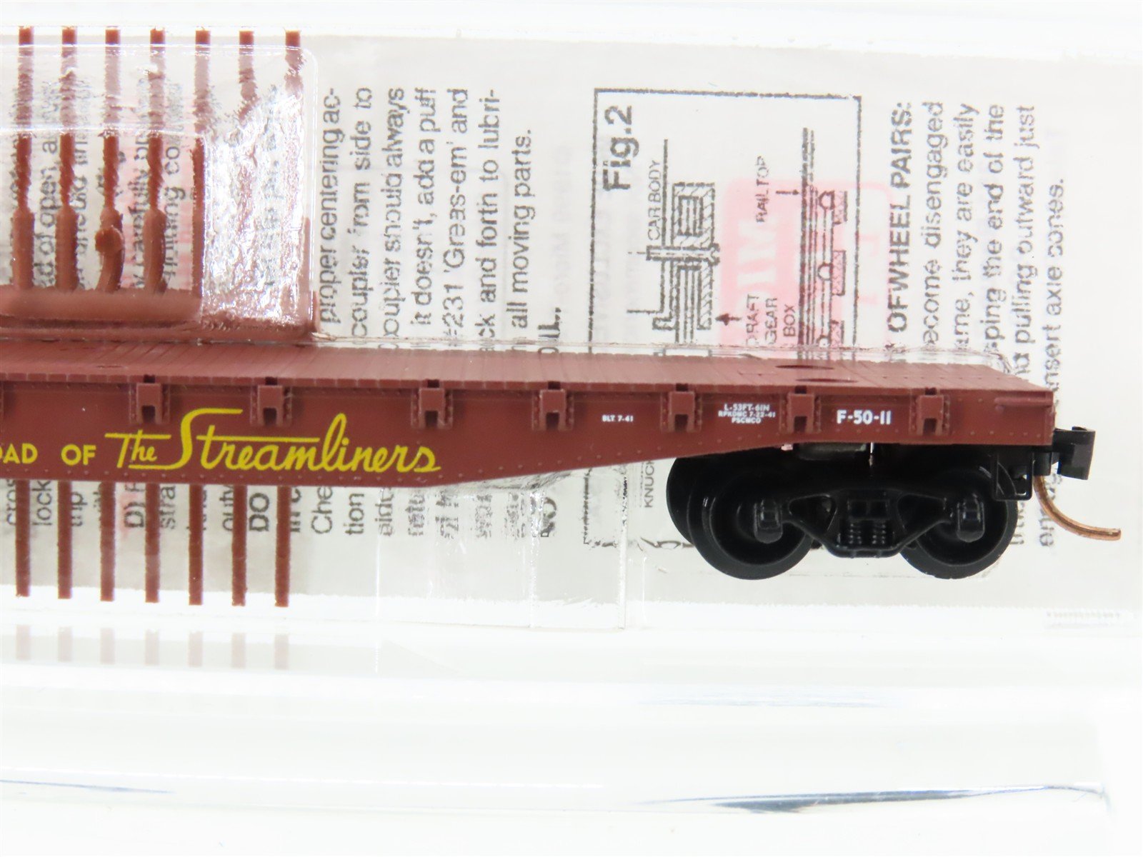 N Scale Micro-Trains MTL 45050 UP Union Pacific Streamliners 50' Flat Car #57000