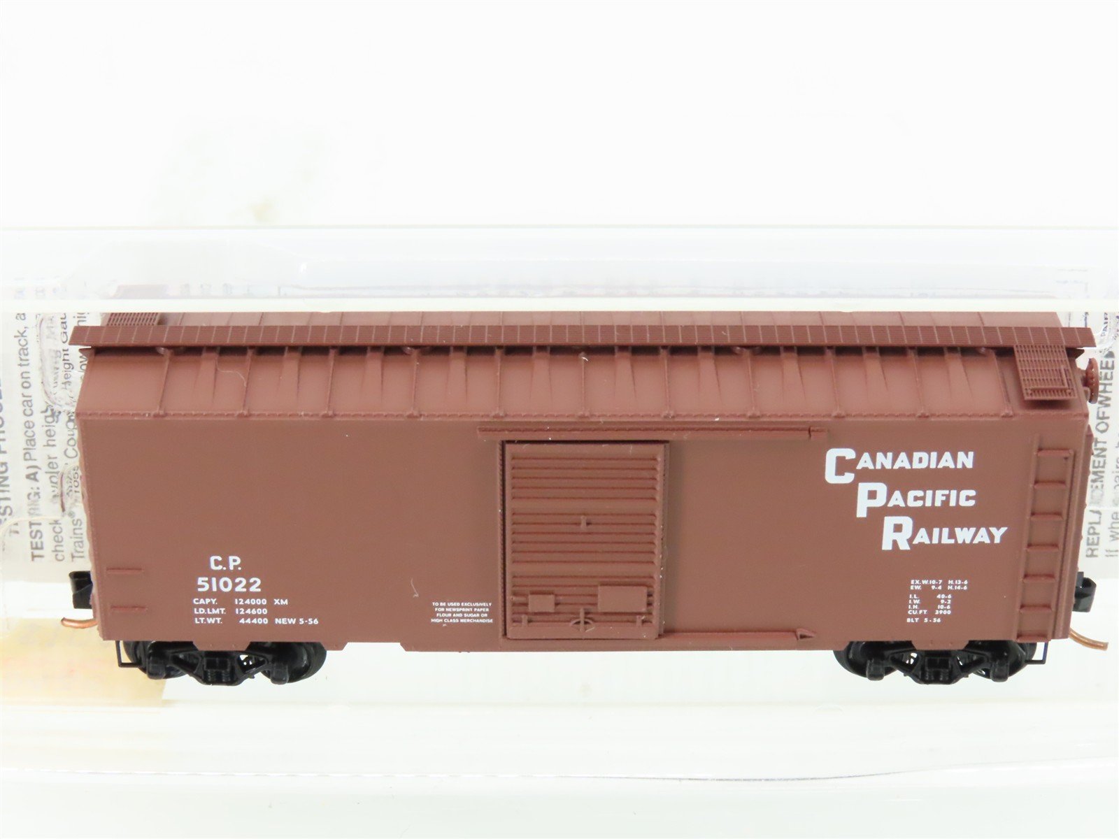 N Micro-Trains MTL 20436 CP Canadian Pacific 40' Single Door Box Car #51022