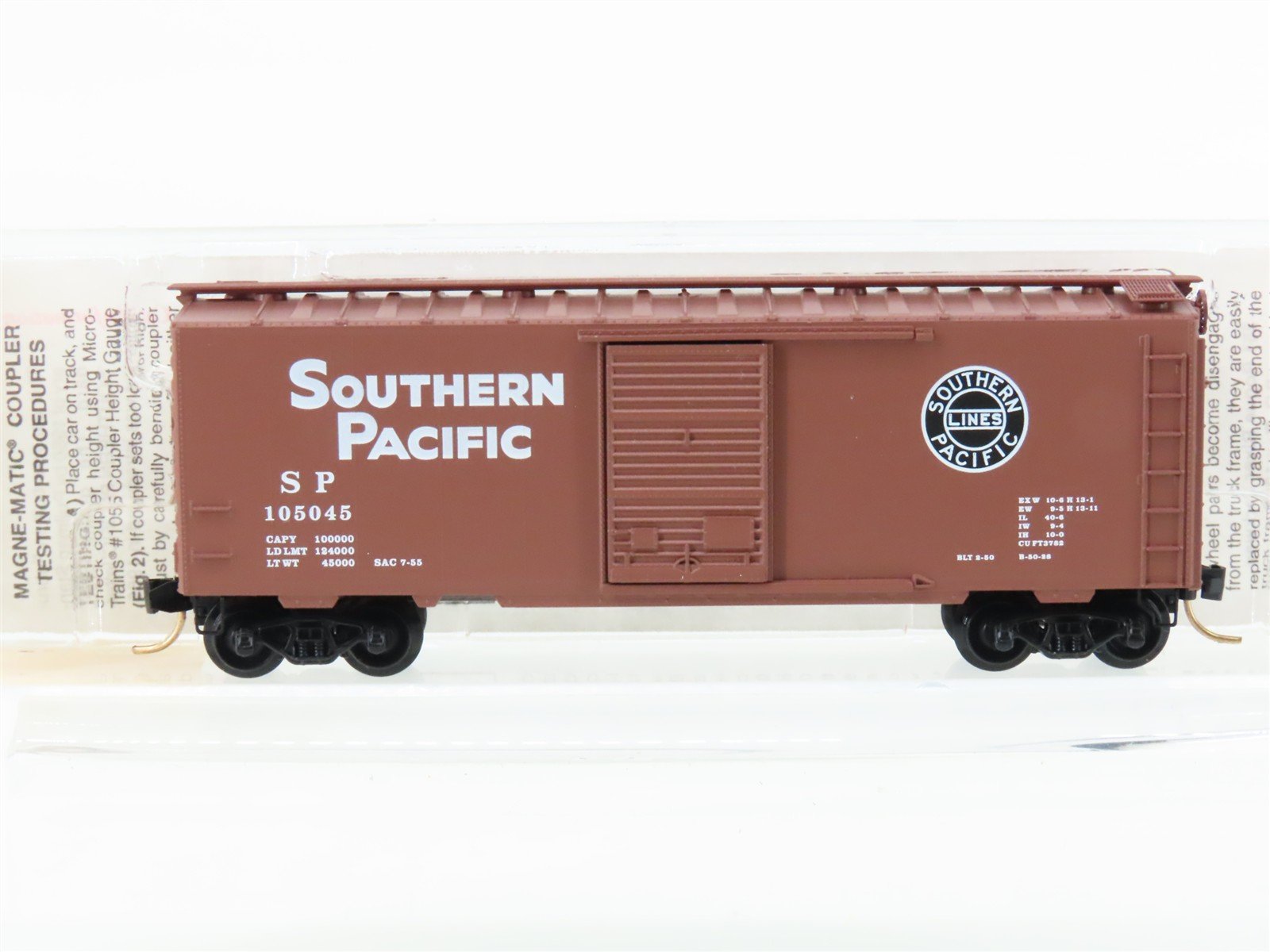 N Scale Micro-Trains MTL 20080 SP Southern Pacific Railroad 40' Box Car #105045