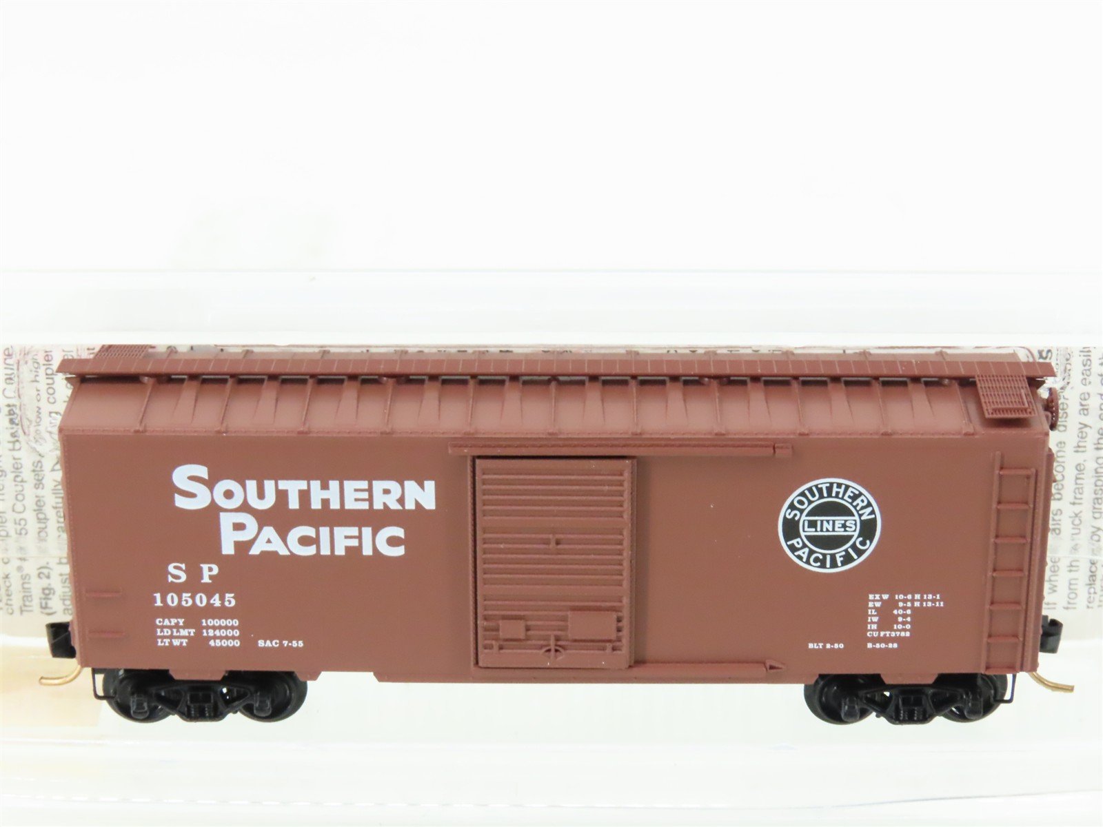 N Scale Micro-Trains MTL 20080 SP Southern Pacific Railroad 40' Box Car #105045