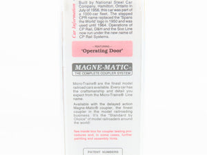 N Scale Micro-Trains MTL 20436/3 CP Canadian Pacific Railway 40' Box Car #51096