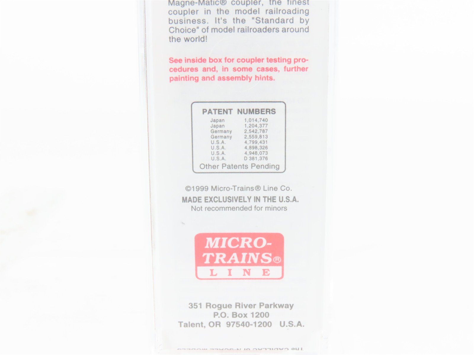 N Scale Micro-Trains MTL 20436/3 CP Canadian Pacific Railway 40' Box Car #51096