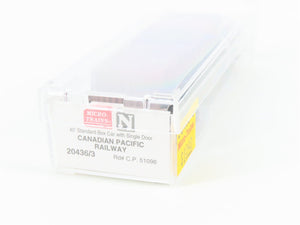 N Scale Micro-Trains MTL 20436/3 CP Canadian Pacific Railway 40' Box Car #51096