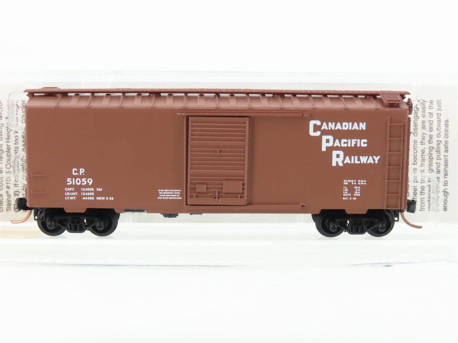 N Scale Micro-Trains MTL 20436/2 CP Canadian Pacific Railway 40' Box Car #51059
