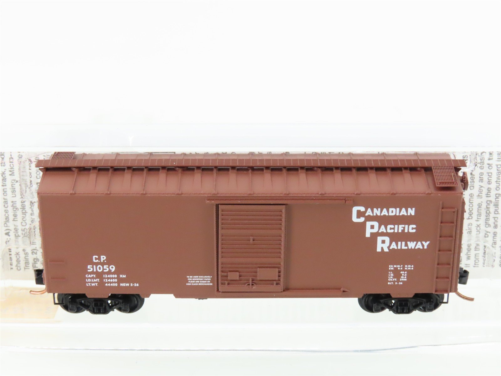 N Scale Micro-Trains MTL 20436/2 CP Canadian Pacific Railway 40' Box Car #51059