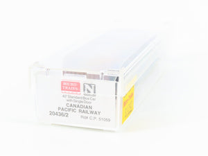 N Scale Micro-Trains MTL 20436/2 CP Canadian Pacific Railway 40' Box Car #51059