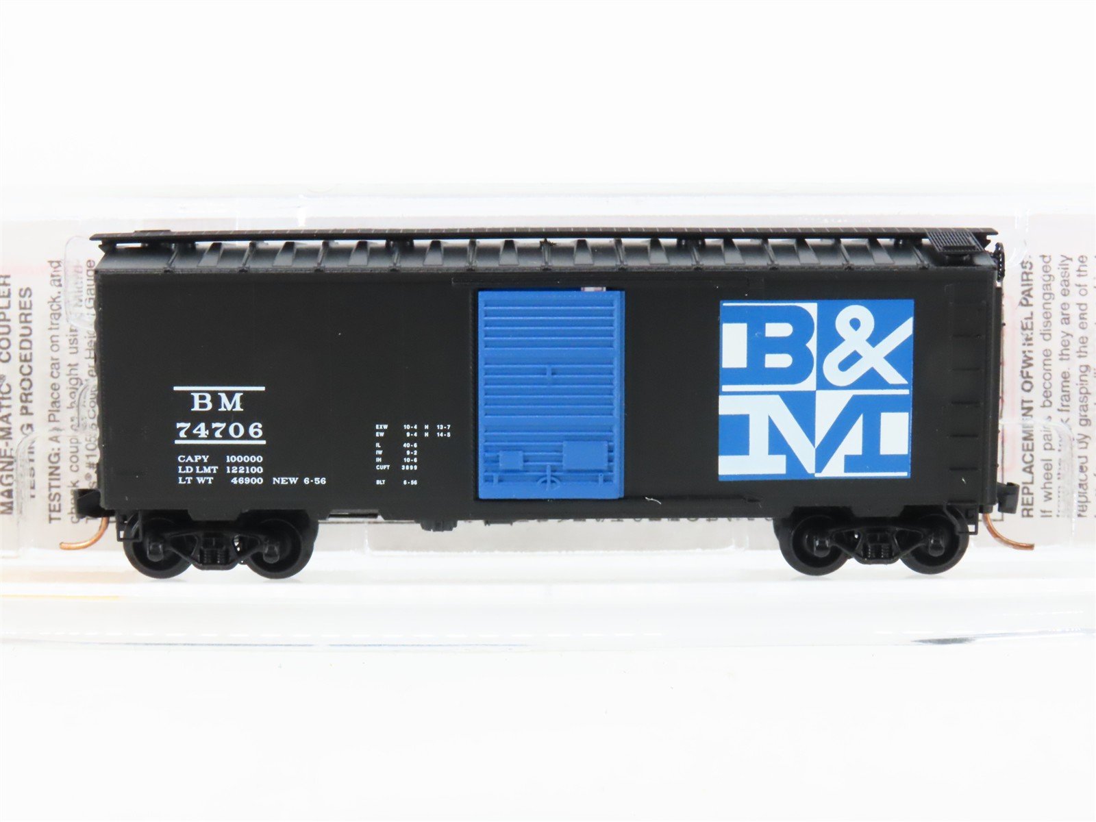 N Scale Micro-Trains MTL 20400 BM Boston & Maine 40' Single Door Box Car #74706