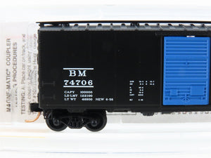 N Scale Micro-Trains MTL 20400 BM Boston & Maine 40' Single Door Box Car #74706