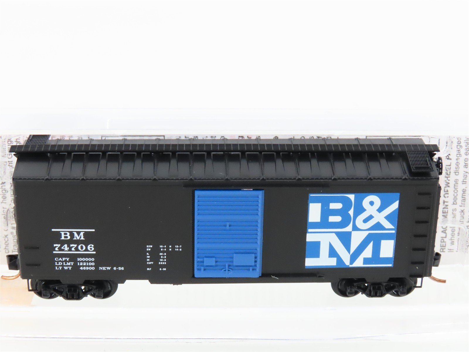 N Scale Micro-Trains MTL 20400 BM Boston & Maine 40' Single Door Box Car #74706