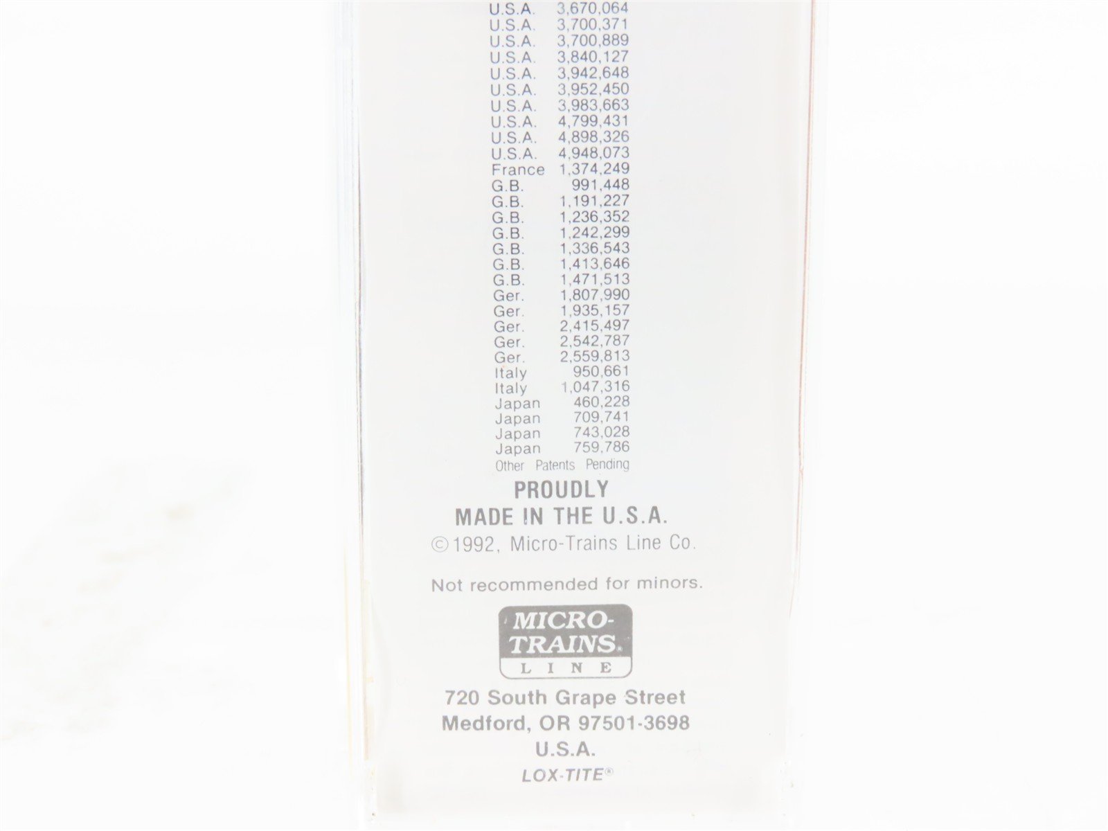 N Scale Micro-Trains MTL 21190 LOVX American Colloid Company 40' Box Car #9116