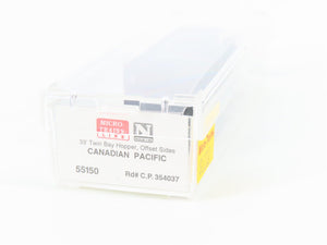 N Scale Micro-Trains MTL 55150 CP Canadian Pacific 33' 2-Bay Open Hopper #354037
