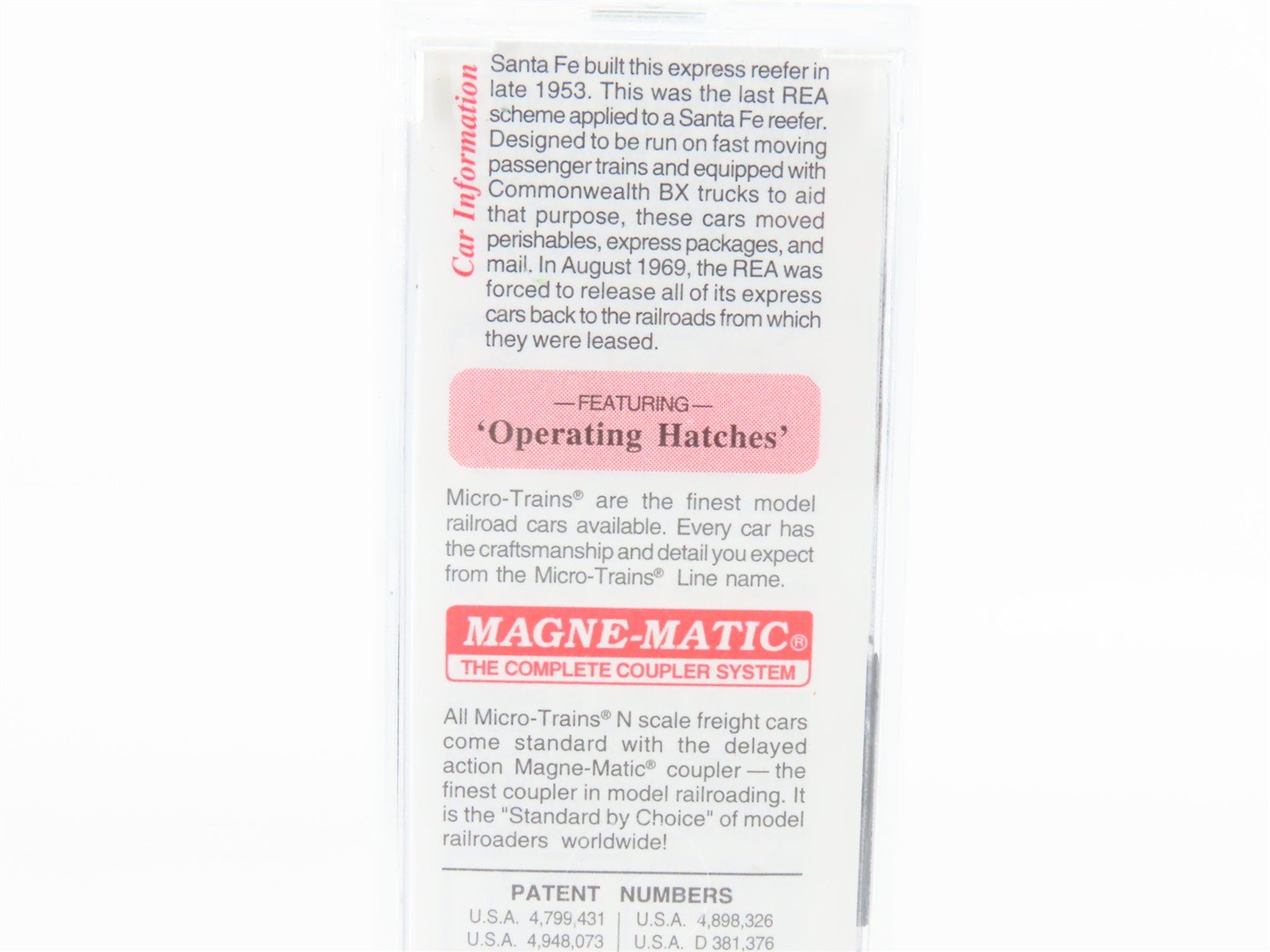 N Scale Micro-Trains MTL 52030 REX Santa Fe REA Express 52' 2