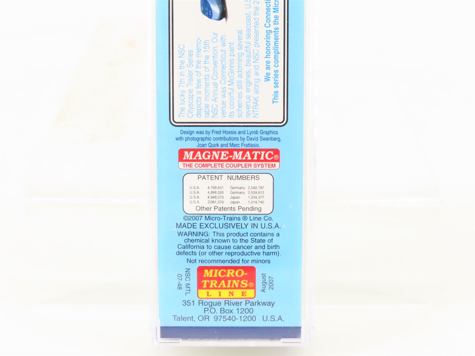 N Scale Micro-Trains NSC MTL 07-48 BNZ Connecticut Cityscape Trailer #237180