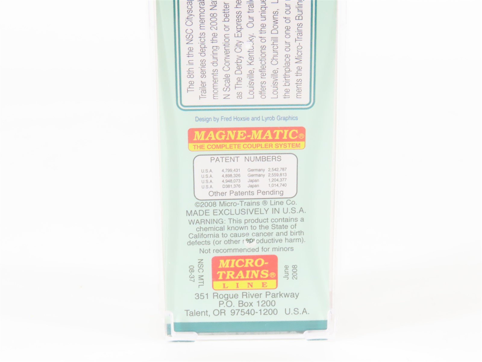 N Scale Micro-Trains NSC MTL 08-37 BNZ Louisville Cityscape Trailer #237182