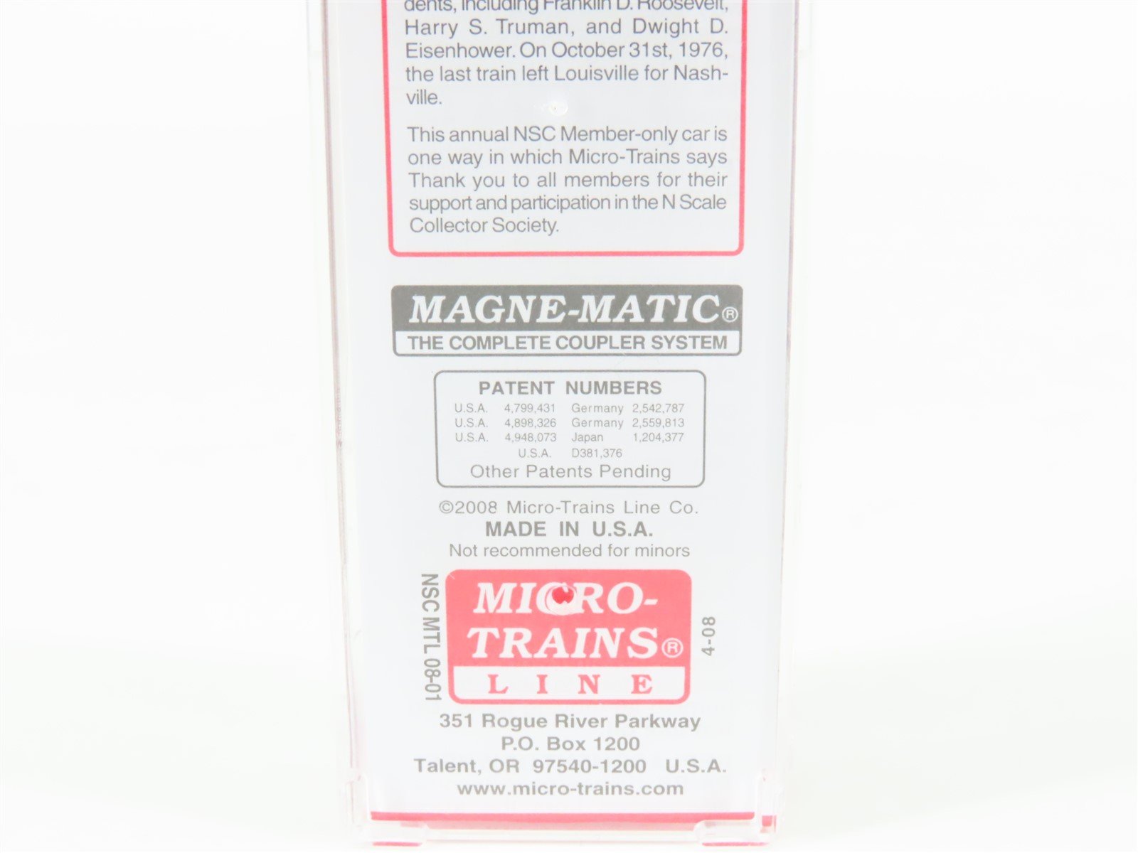 N Micro-Trains NSC MTL 08-01 L&N 