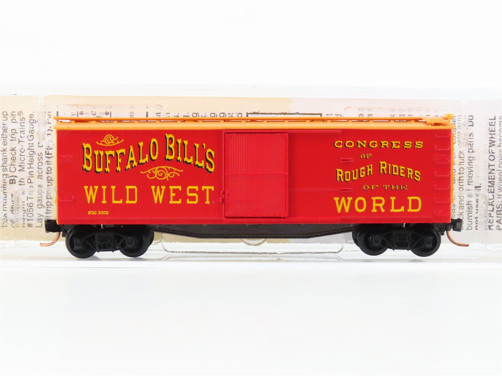 N Scale Micro-Trains MTL NSC 06-119 Buffalo Bill's Wild West 40' Box Car #2006