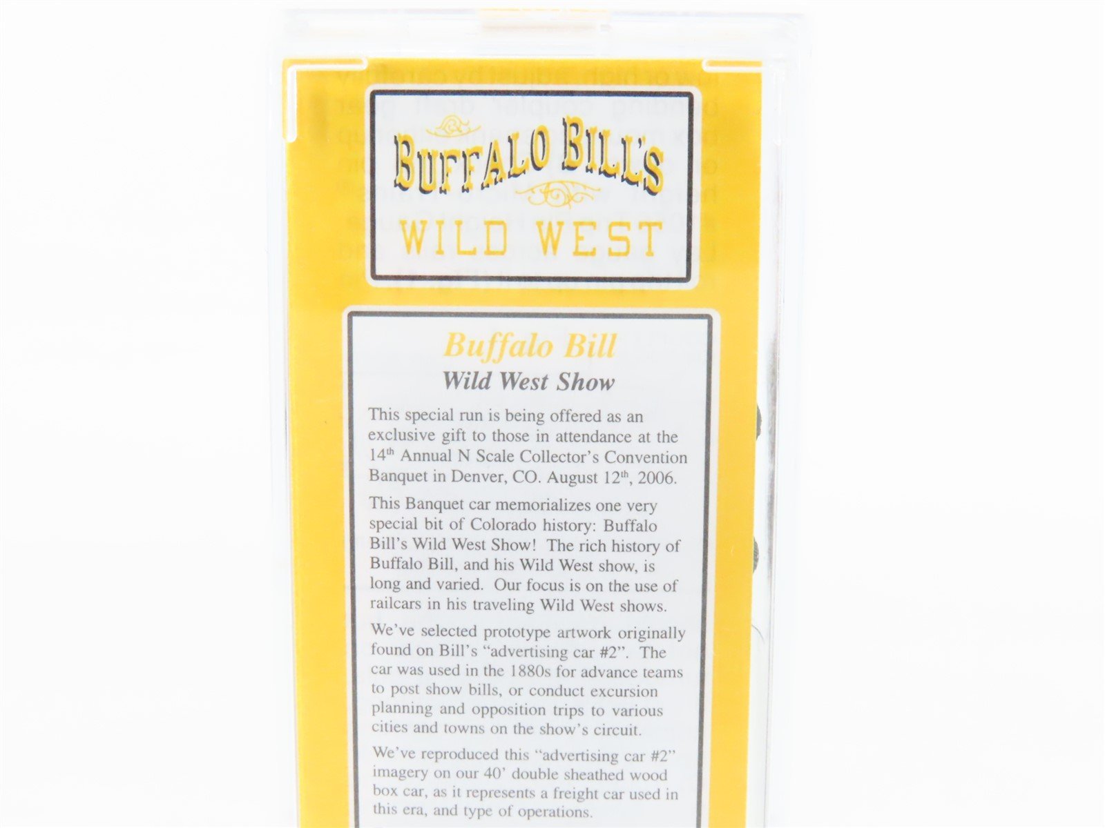 N Scale Micro-Trains MTL NSC 06-119 Buffalo Bill's Wild West 40' Box Car #2006