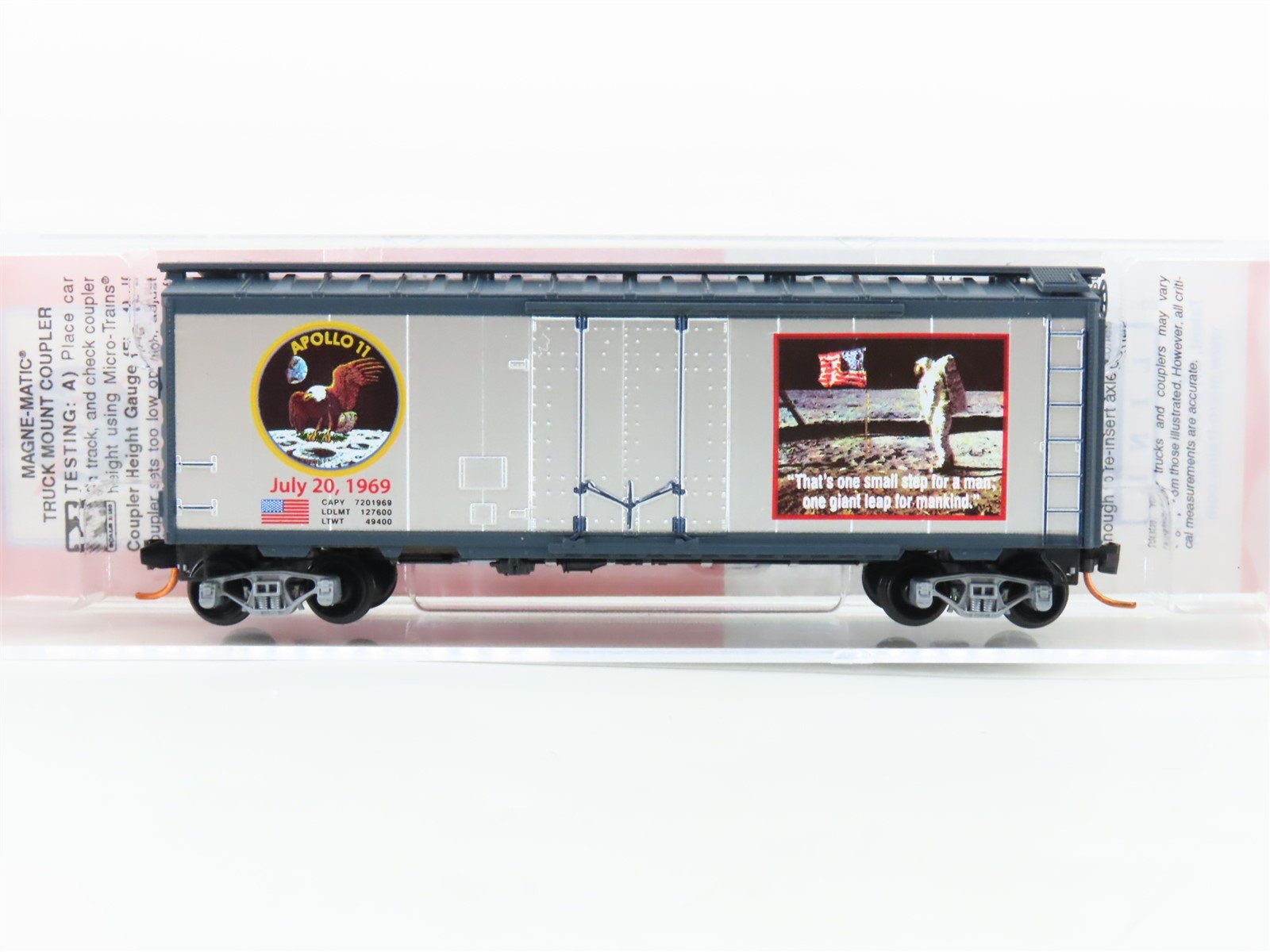 N Scale Micro-Trains MTL NSE 11-02 "NASA Moon Car" 40' Plug Door Box Car