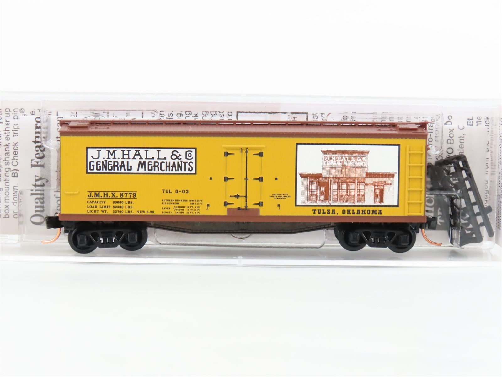 N Scale Micro-Trains MTL NSC 03-48 JMHX J.M. Hall & Co. 40' Wood Reefer #8779