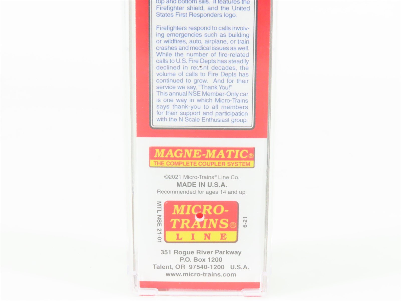 N Scale Micro-Trains MTL NSE 21-01 USFR First Responders Tribute 50' Box Car #2