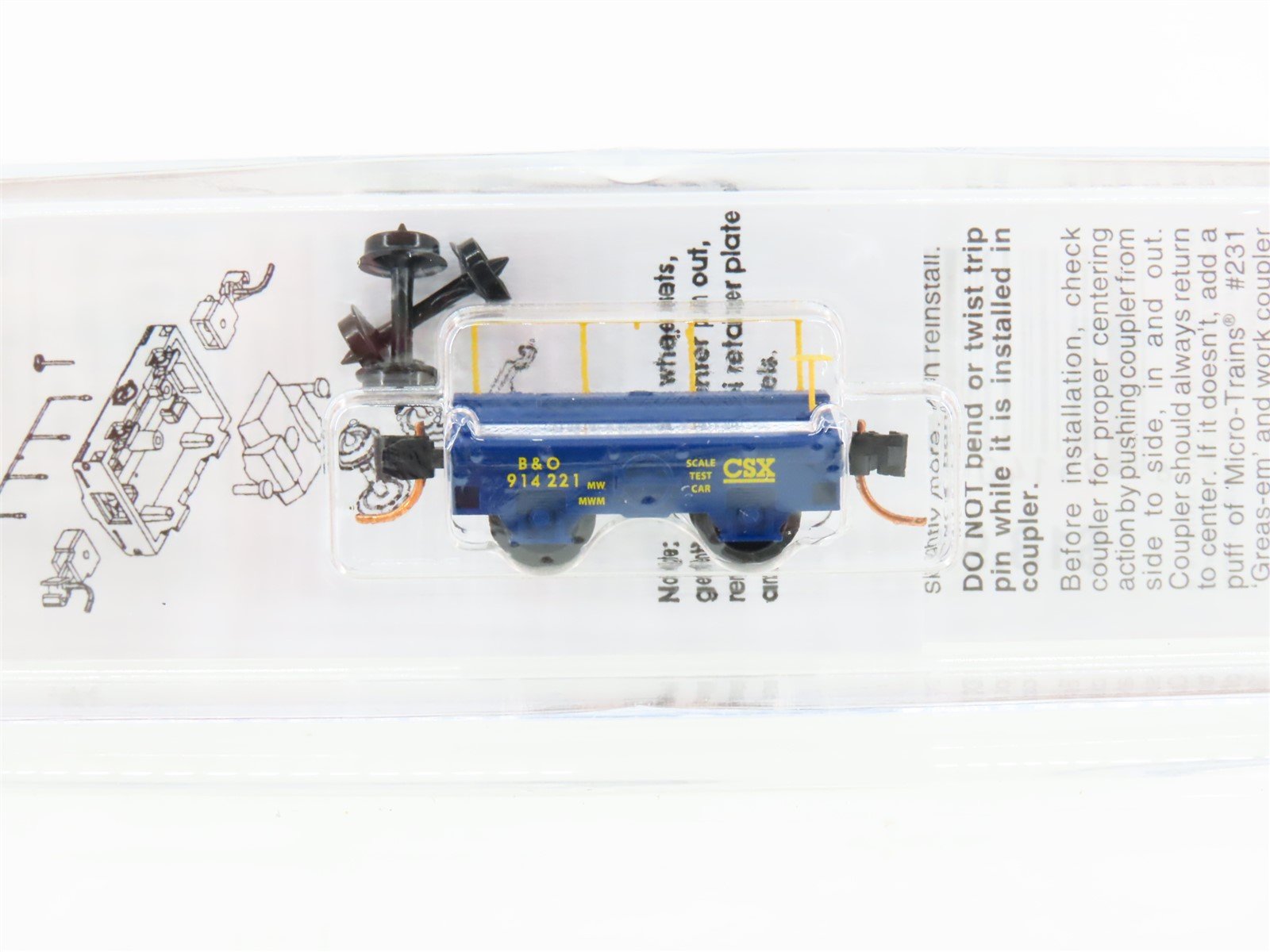 N Scale Micro-Trains MTL 12100010 B&O CSX Baltimore & Ohio Scale Test Car 841221