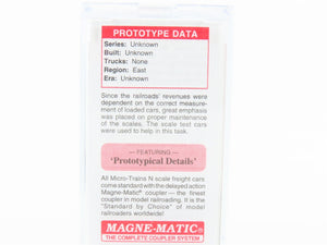 N Scale Micro-Trains MTL 12100010 B&O CSX Baltimore & Ohio Scale Test Car 841221