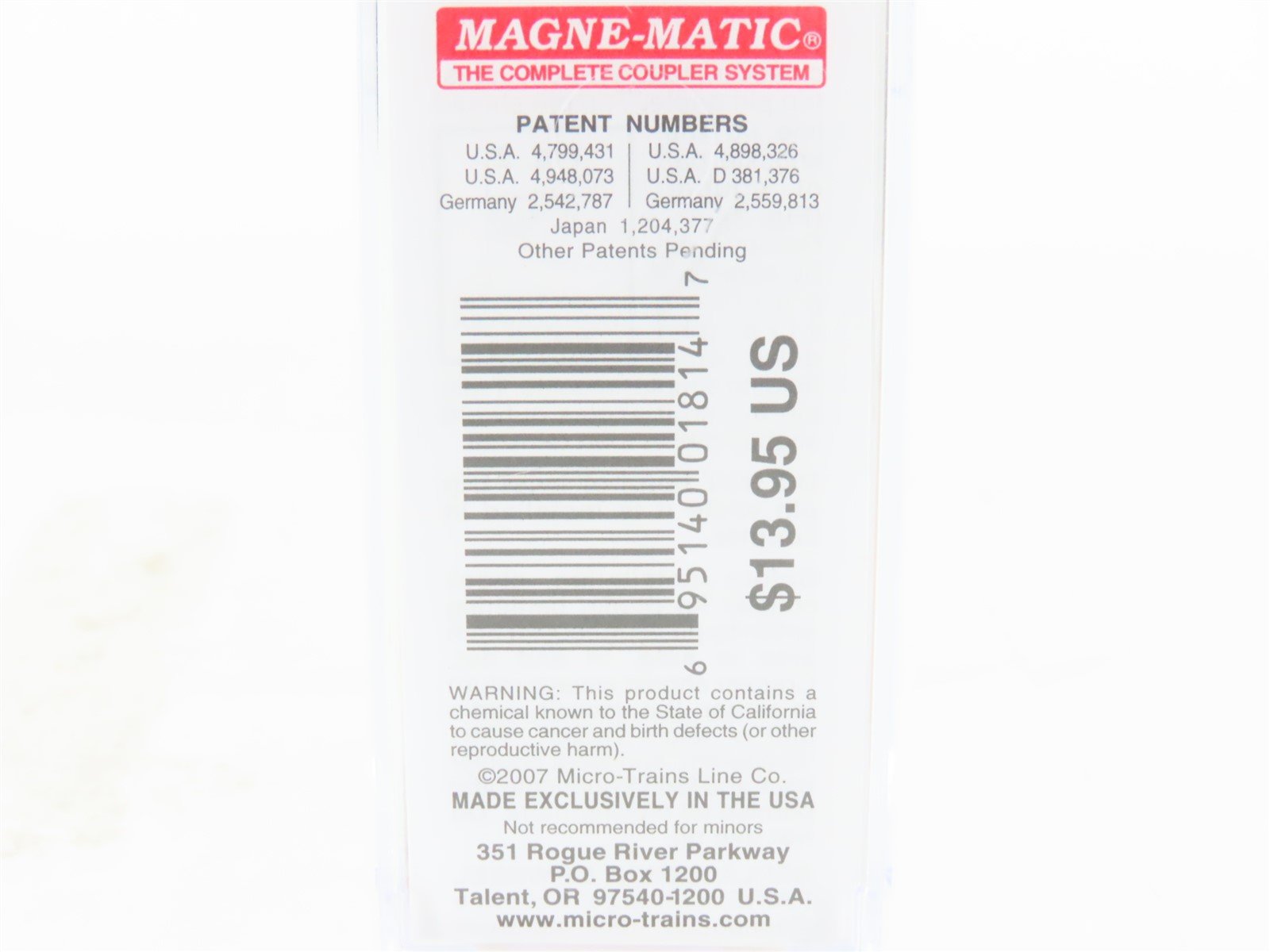 N Scale Micro-Trains MTL 12100010 B&O CSX Baltimore & Ohio Scale Test Car 841221