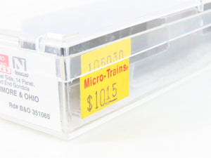 N Scale Micro-Trains MTL 105030 B&O Baltimore & Ohio 50' Gondola #351065