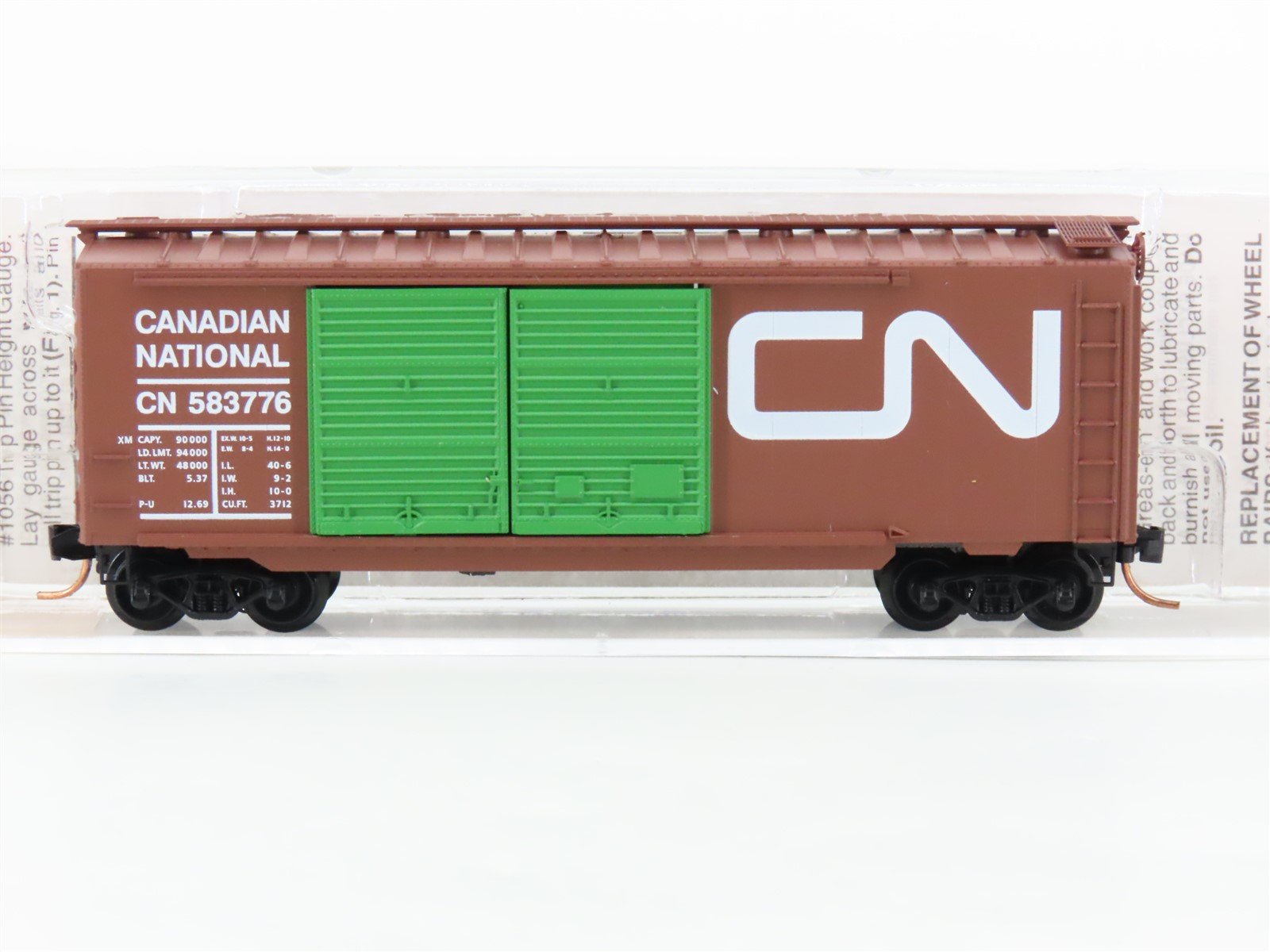 N Micro-Trains MTL 23070 CN Canadian National "Green Doors" 40' Box Car #583776