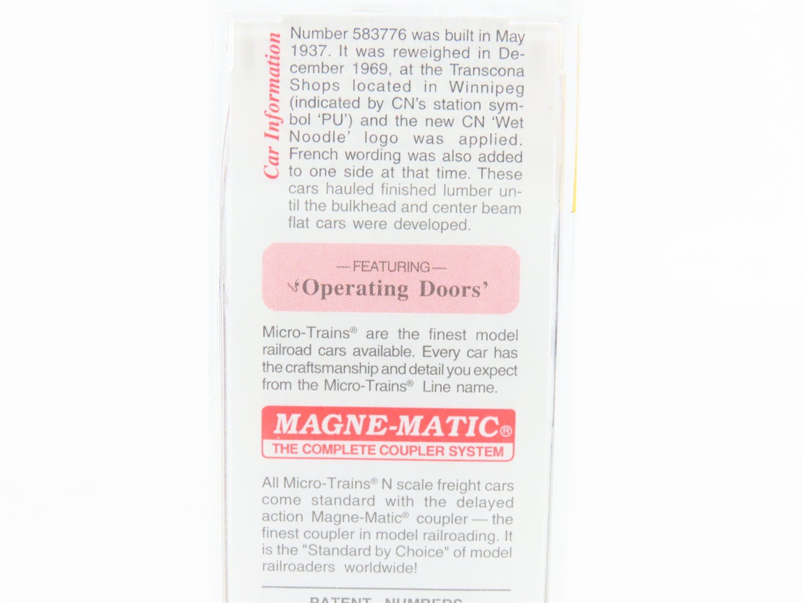 N Micro-Trains MTL 23070 CN Canadian National 