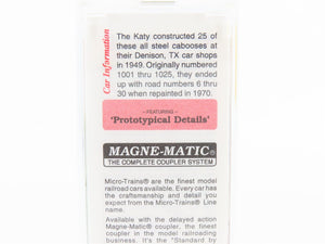 N Scale Micro-Trains MTL 100040 MKT Missouri Kansas Texas 36' Caboose #12