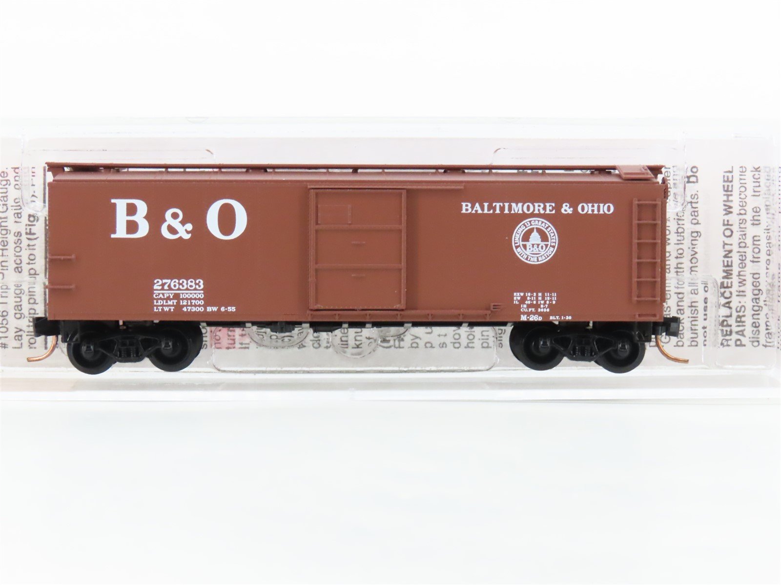 N Scale Micro-Trains MTL 120240 B&O Baltimore & Ohio 40' Box Car #276383