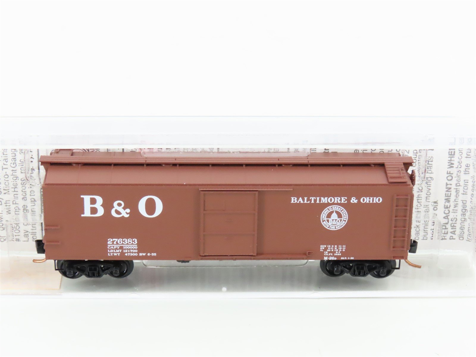N Scale Micro-Trains MTL 120240 B&O Baltimore & Ohio 40' Box Car #276383