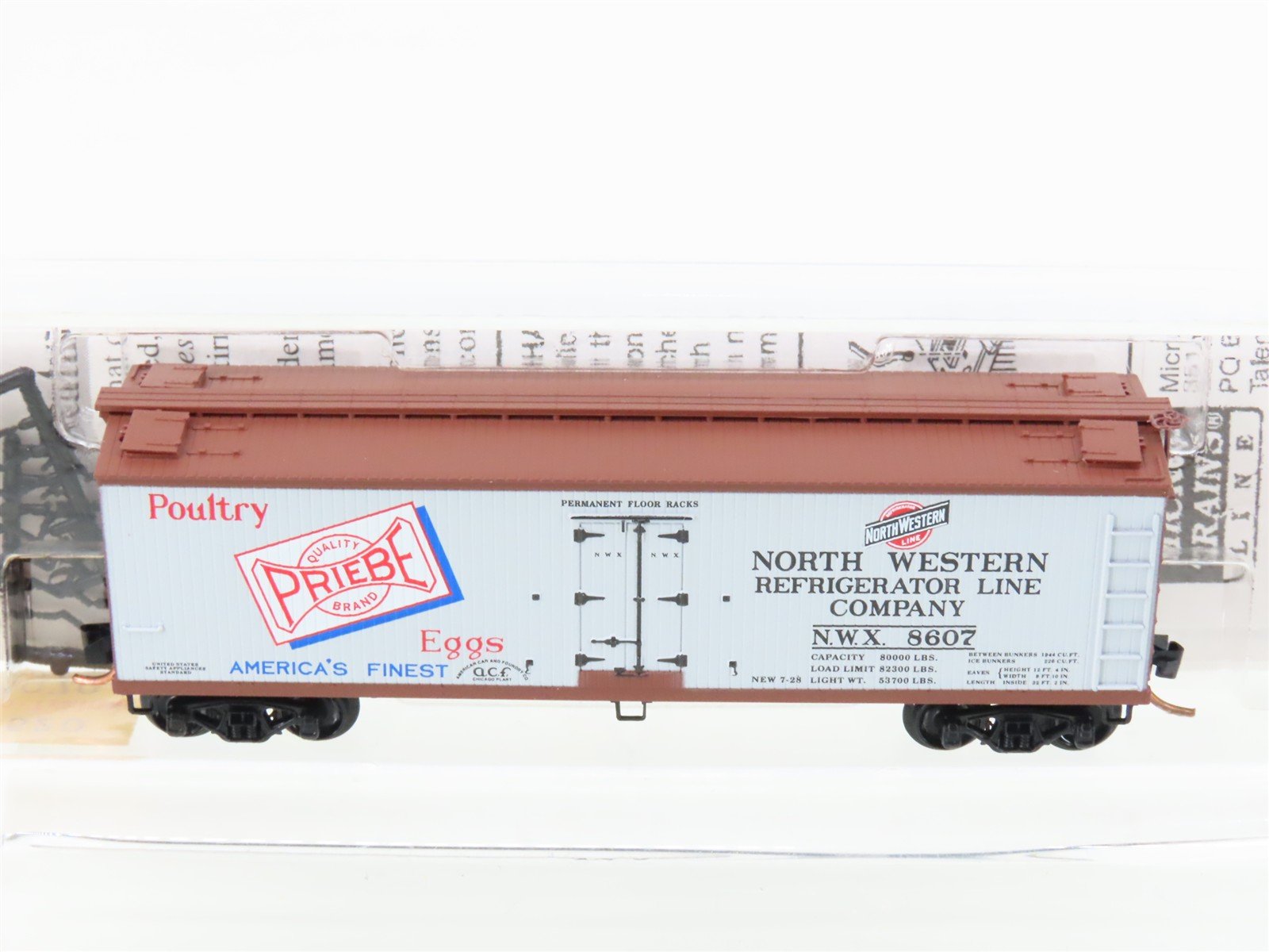 N Scale Micro-Trains MTL 49520 NWX Priebe Poultry & Eggs 40' Reefer #8607