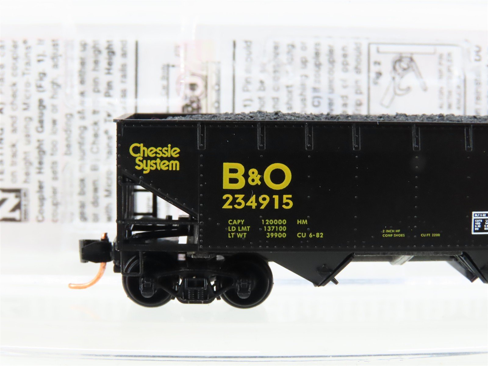 N Scale Micro-Trains MTL 05500512 B&O Chessie System 33' 2-Bay Hopper #234915