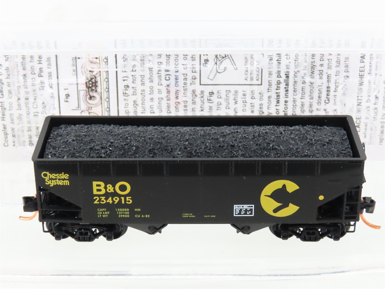 N Scale Micro-Trains MTL 05500512 B&O Chessie System 33' 2-Bay Hopper #234915