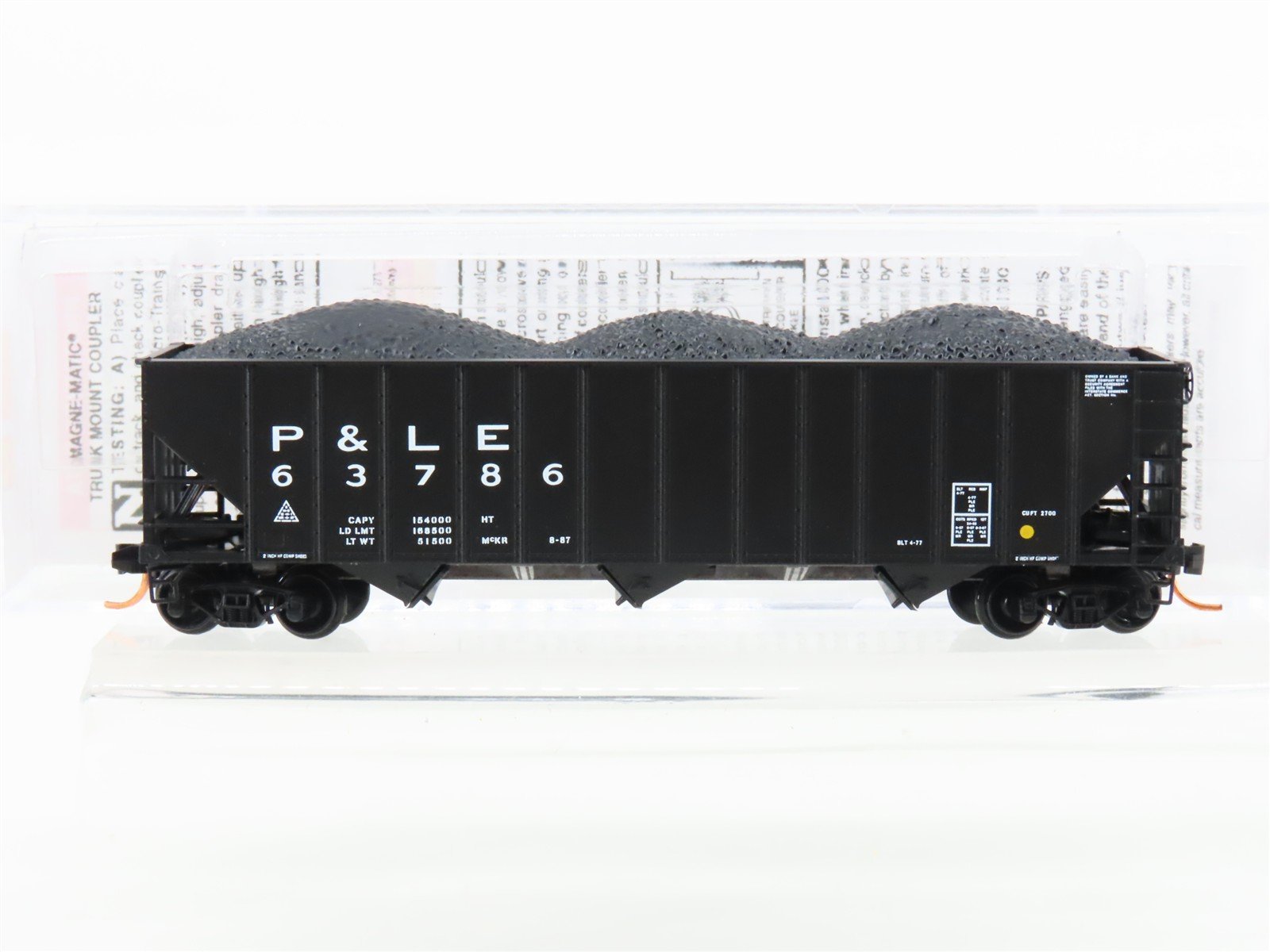 N Scale Micro-Trains MTL 10800350 P&LE Pittsburg & Lake Erie 3-Bay Hopper #63786