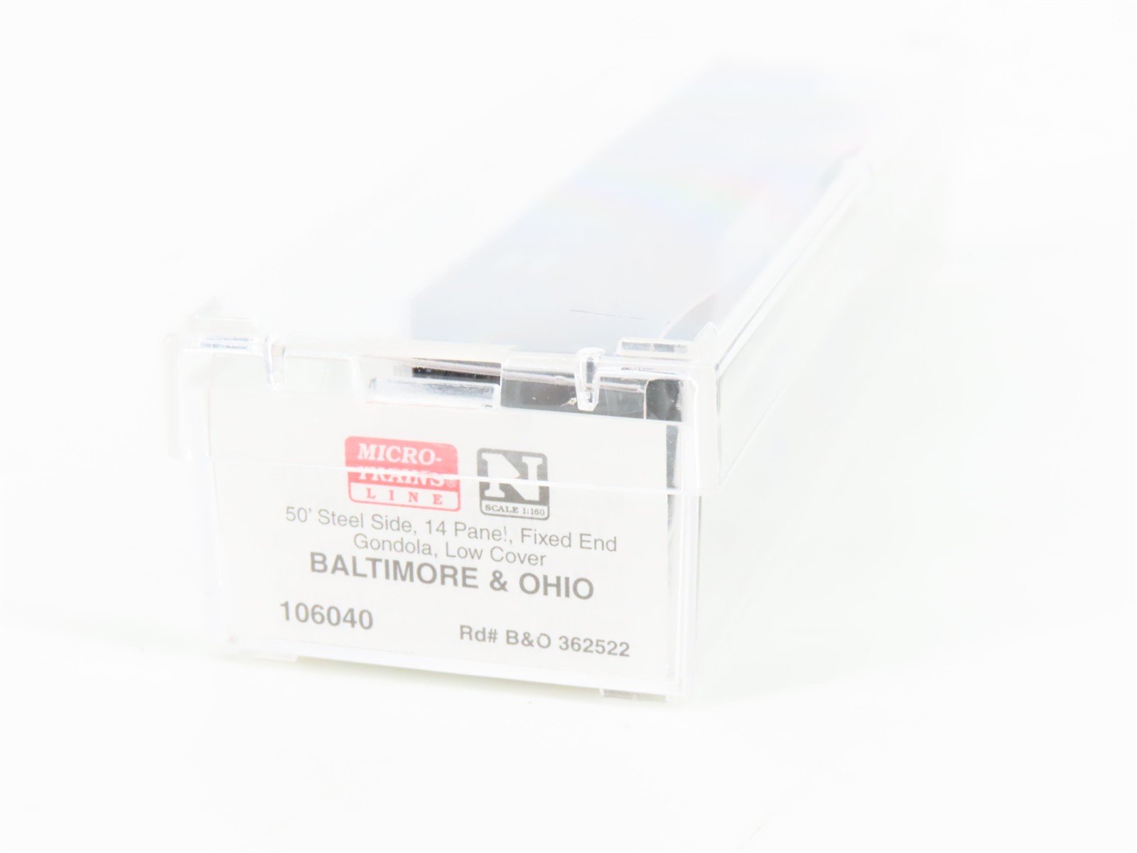 N Scale Micro-Trains MTL 106040 B&O Baltimore & Ohio 50' Gondola #362522