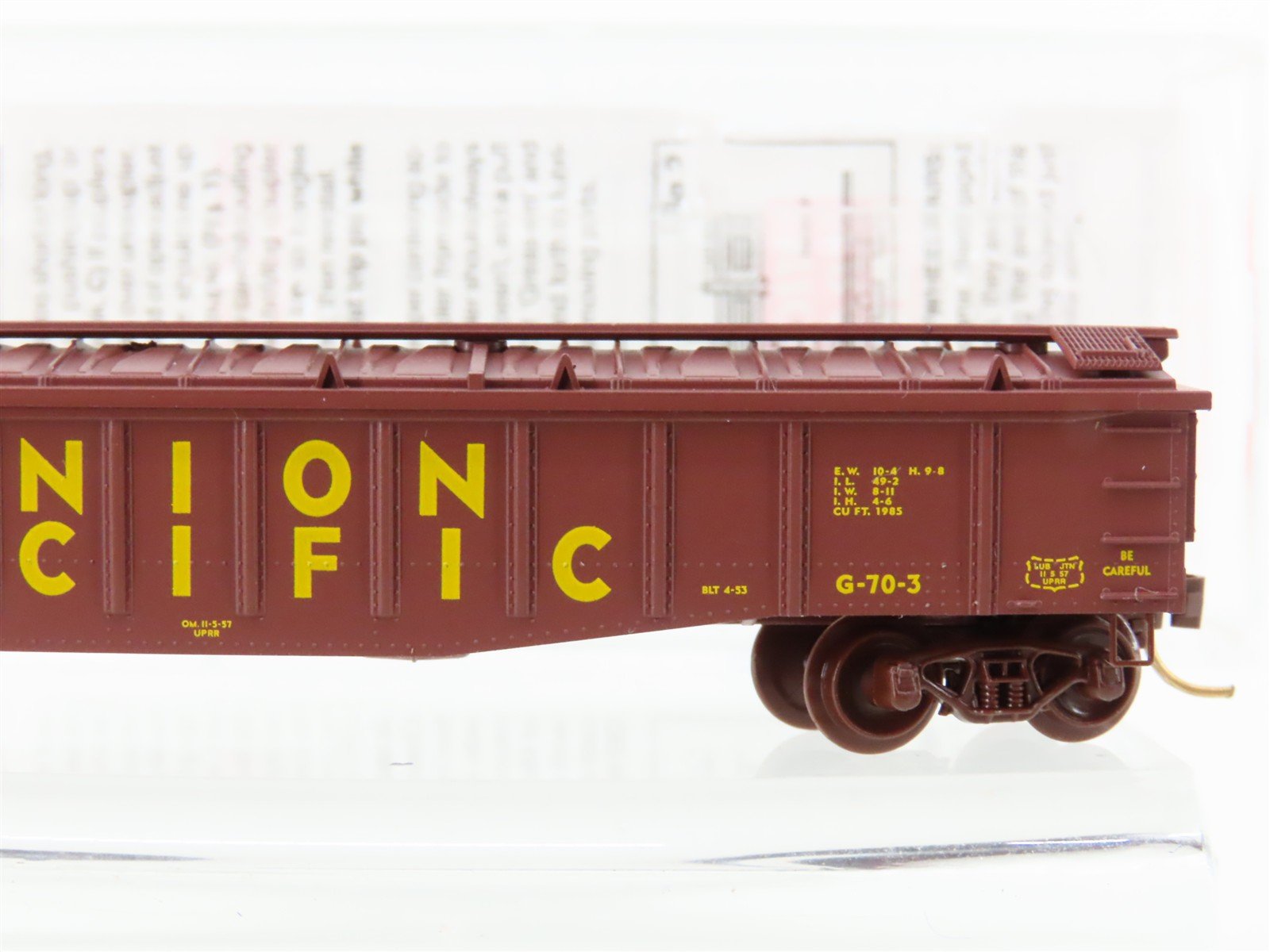 N Scale Micro-Trains MTL 106020 UP Union Pacific 50' Covered Gondola #229606