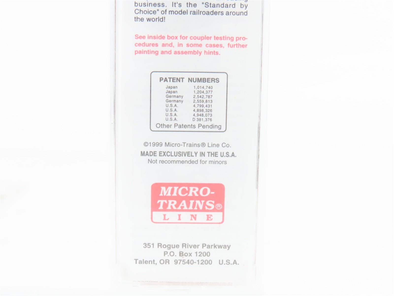 N Scale Micro-Trains MTL 120210 B&O Baltimore & Ohio 40' Box Car #272500