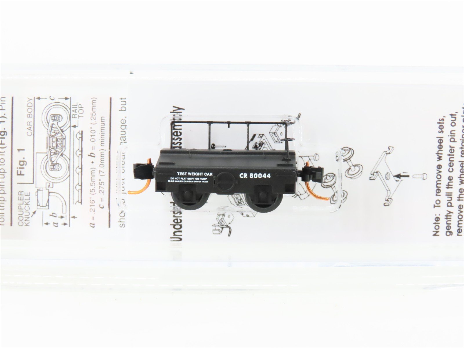 N Scale Micro-Trains MTL 12100050 CR Conrail Railroad Scale Test Car #80044