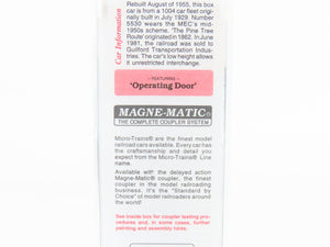 N Scale Micro-Trains MTL 120040 MEC Pine Tree Route 40' Steel Box Car #5530