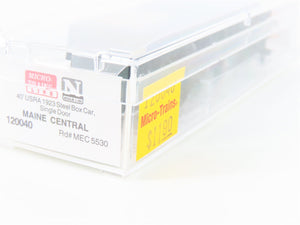 N Scale Micro-Trains MTL 120040 MEC Pine Tree Route 40' Steel Box Car #5530