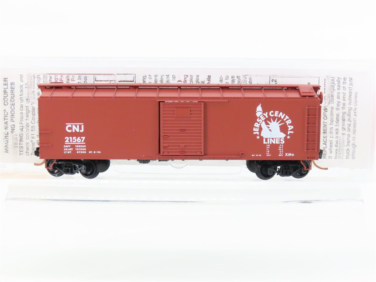 N Scale Micro-Trains MTL 120020 CNJ Jersey Central 40' Steel Box Car #21567