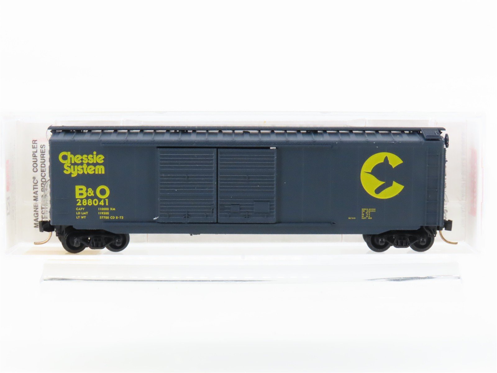 N Micro-Trains MTL 34010 B&O Chessie System 50' Double Door Box Car #288041