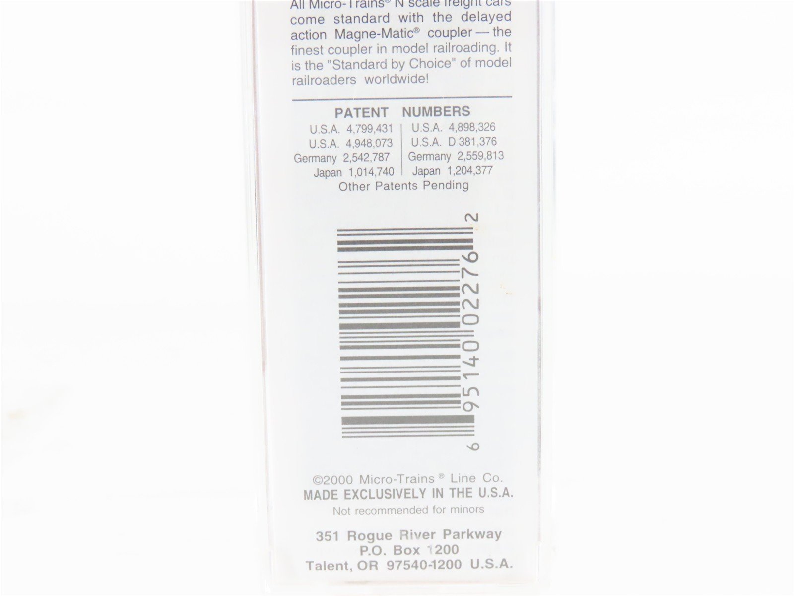 N Micro-Trains MTL 77030 ARR Alaska McKinley National Park 50' Box Car #8019