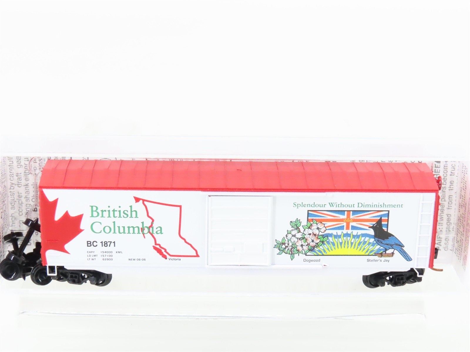 N Scale Micro-Trains MTL 07700151 BC British Columbia 50' Box Car #1871