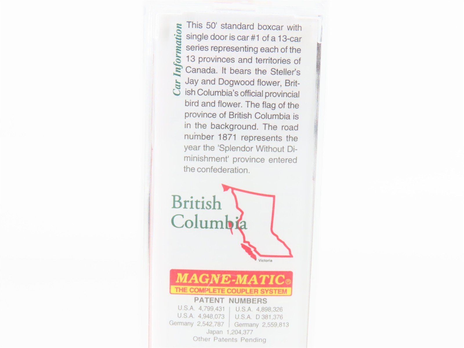 N Scale Micro-Trains MTL 07700151 BC British Columbia 50' Box Car #1871