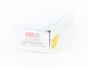 N Scale Micro-Trains MTL 77040 USN United States Navy 50' Box Car #61-05146