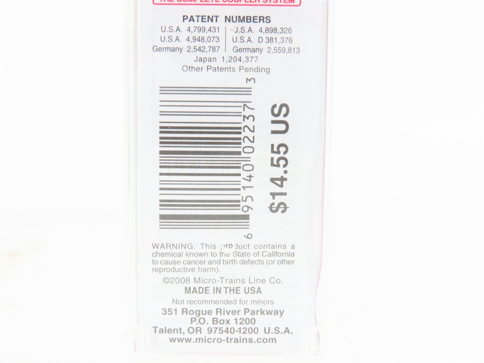 N Scale Micro-Trains MTL 12100090 CN Canadian National Scale Test Car #52277